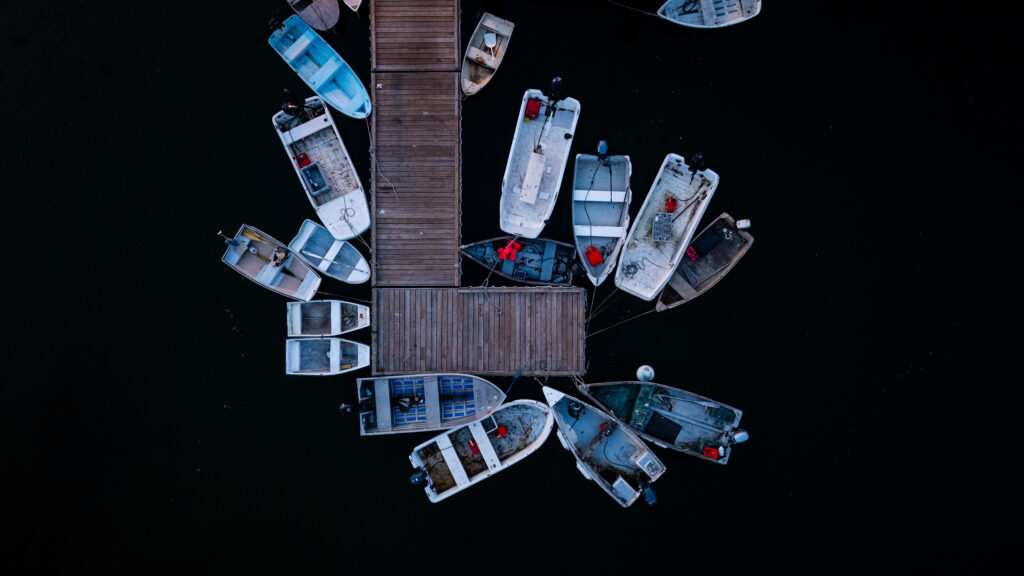 Overhead Boats — Chatham Fish Pier