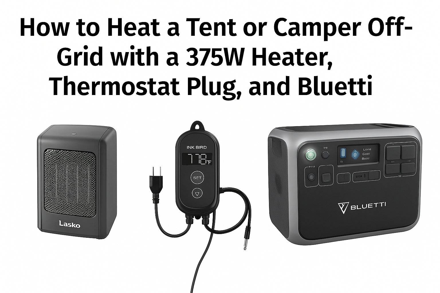 Winter camping in a heated tent